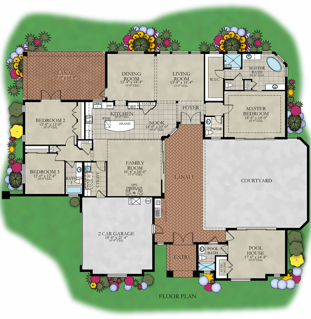 Courtyard Model Home - Orlando Premier Custom Home Builder