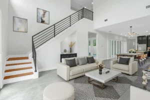 Living Area and Stairs (virtually staged) - Spec Home in Davenport Florida