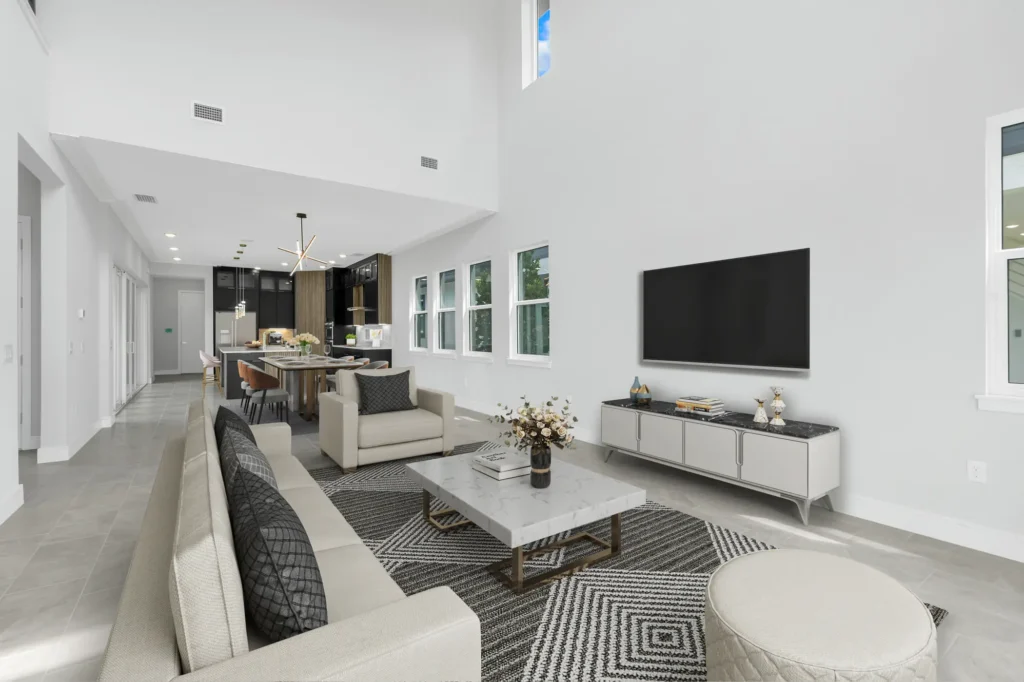 Living Area (virtually staged) - Spec Home in Davenport Florida