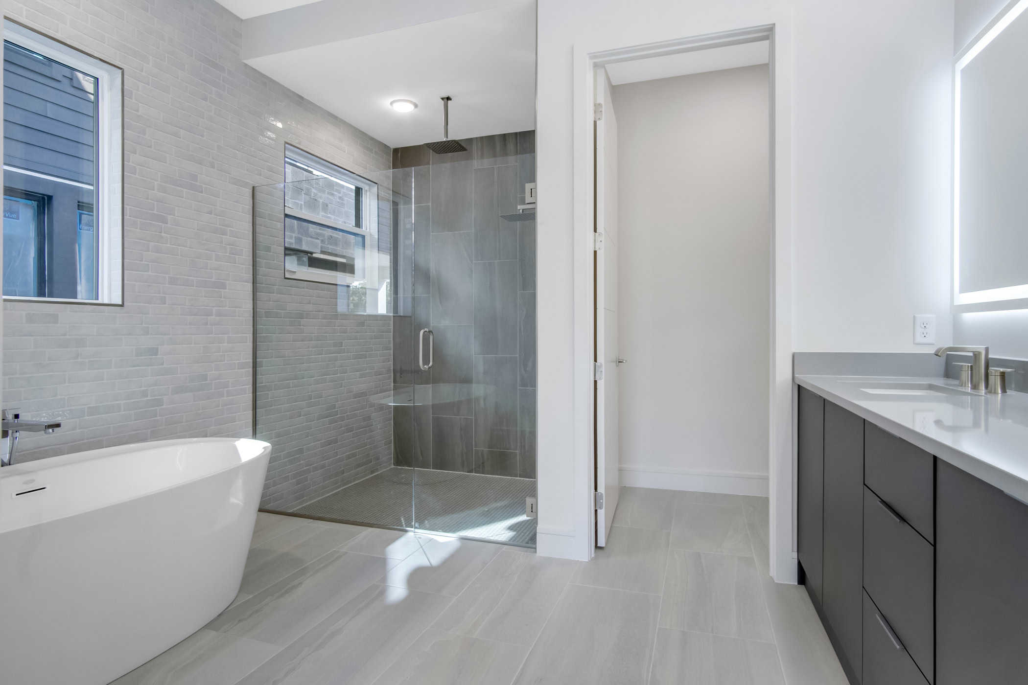 Master bathroom - contemporary luxury home by ABD Development