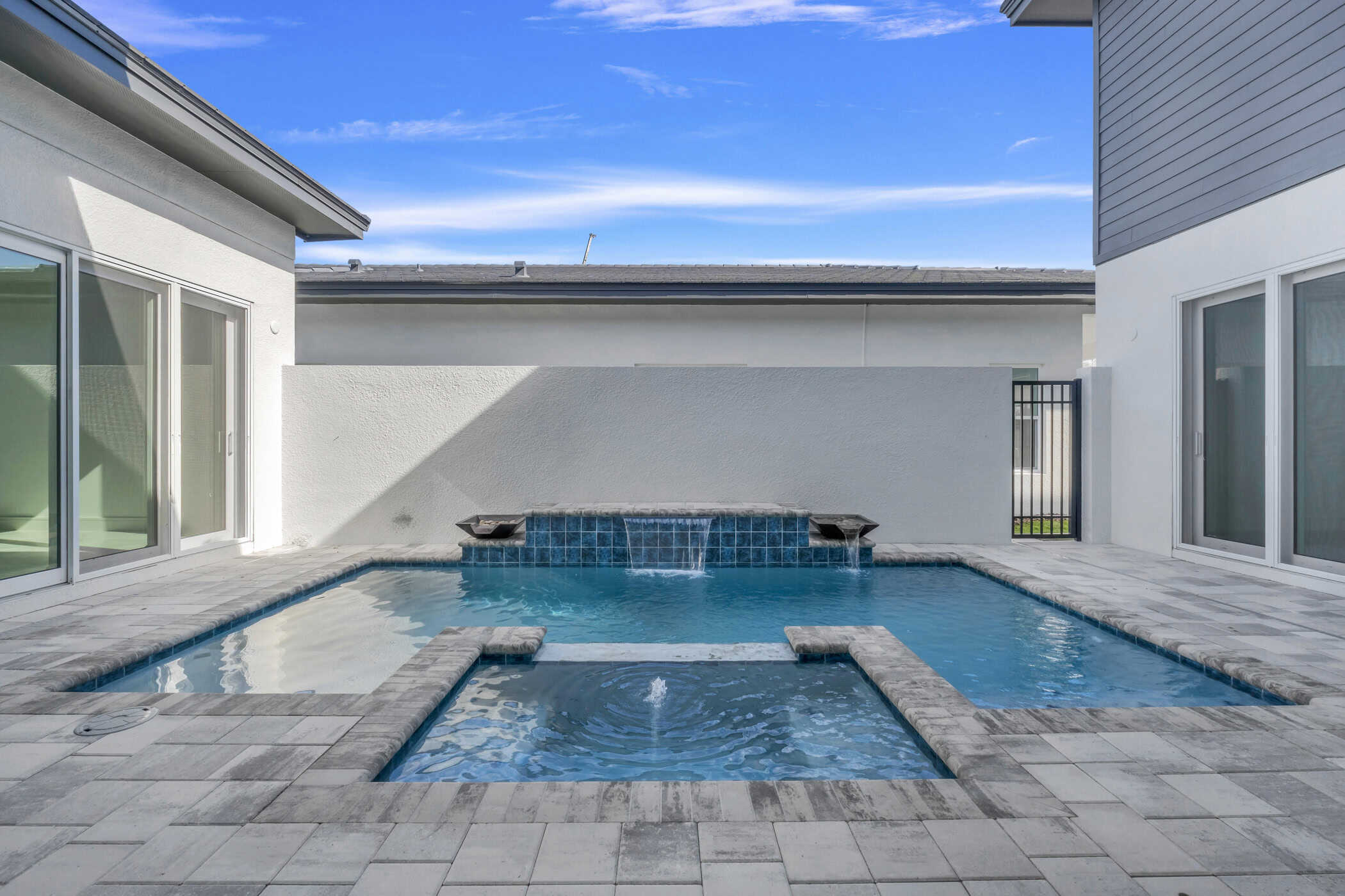 this is an example of a courtyard pool home by abd